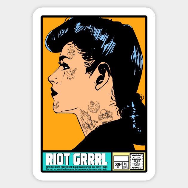 RIOT GRRRL COMIC Sticker by theanomalius_merch